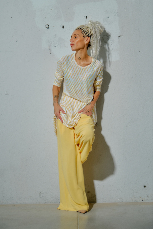 Yellow Wide-leg Pants